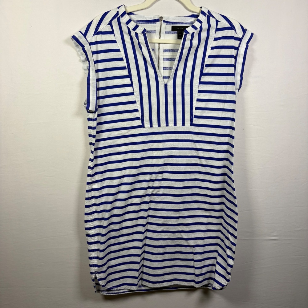 J.Crew Shift Dress Nautical Coastal Grandma Preppy Hamptons Old Money Beach M